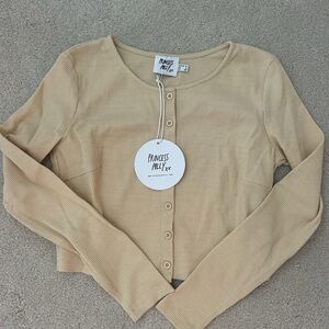 Princess Polly Knit Button-Up Top